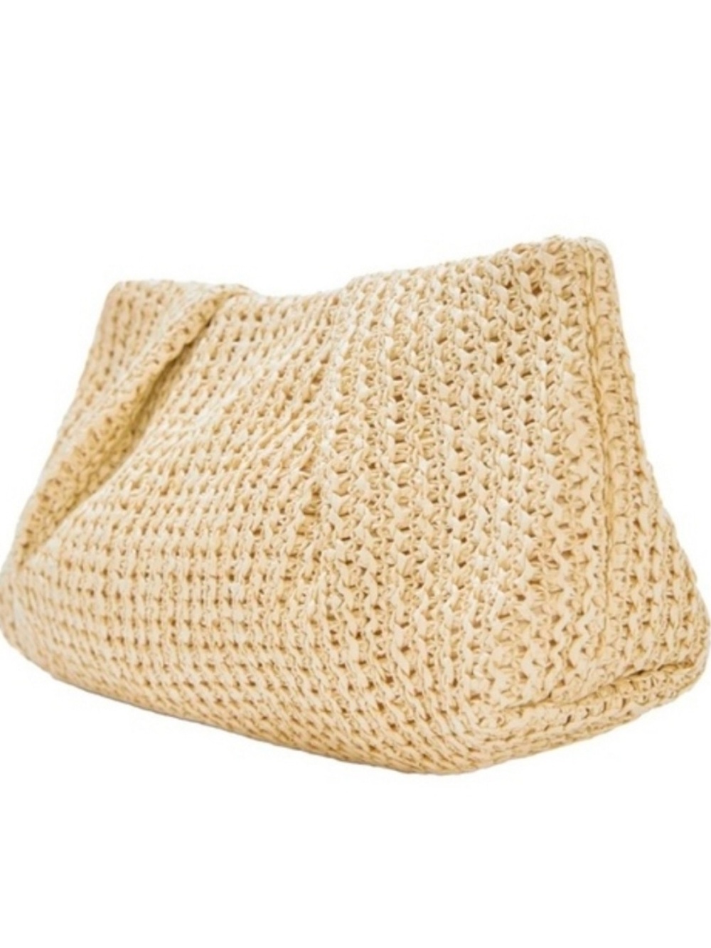 Capittana Woven Beige Straw Clutch - NWT - Picture 2 of 11